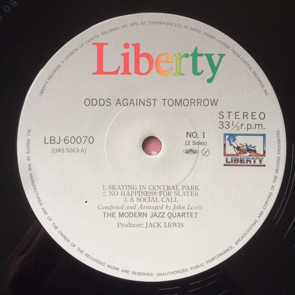 The Modern Jazz Quartet - Music From ""Odds Against Tomorrow""(LP, ...