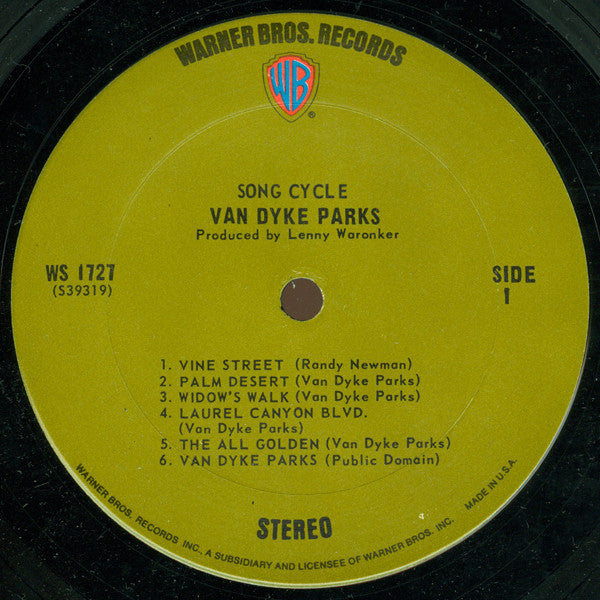 Van Dyke Parks - Song Cycle (LP, Album, RP, San)
