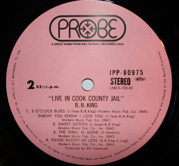 B.B. King - Live In Cook County Jail (LP)