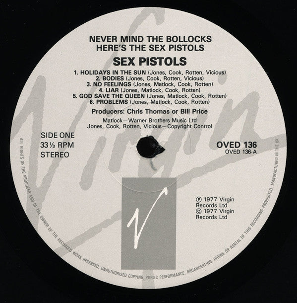 Sex Pistols - Never Mind The Bollocks Here's The Sex Pistols(LP, Al...