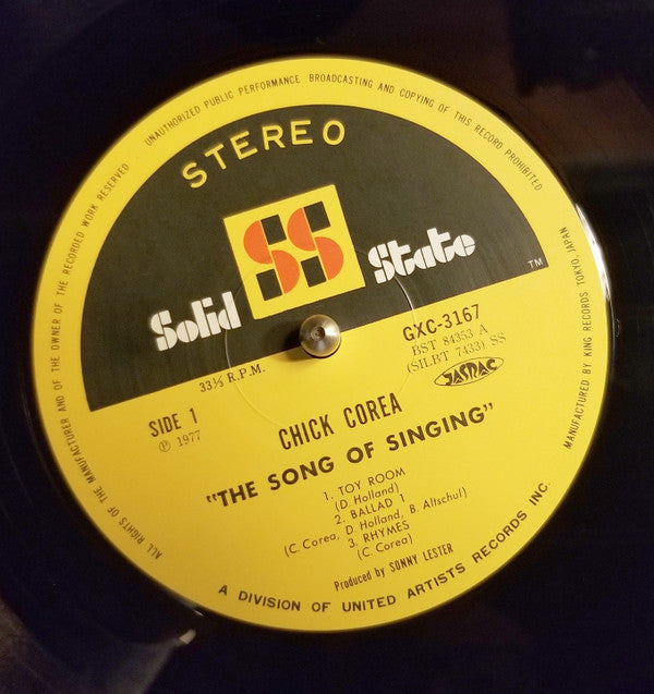 Chick Corea - The Song Of Singing (LP, Album)