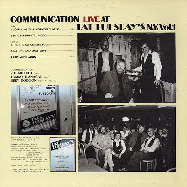 Communication (4) - Live At Fat Tuesday's New York Vol.1 (LP)