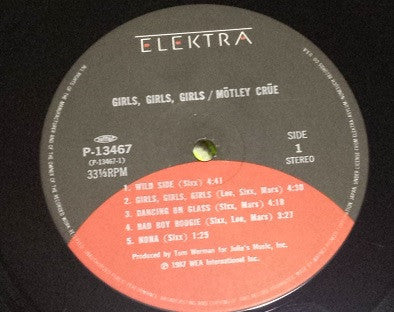 Mötley Crüe - Girls, Girls, Girls (LP, Album)