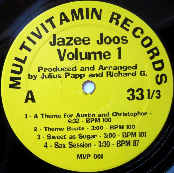 Julius Papp & Richard (Sueltame) G.* - Jazee Joos Volume 1 (12"")