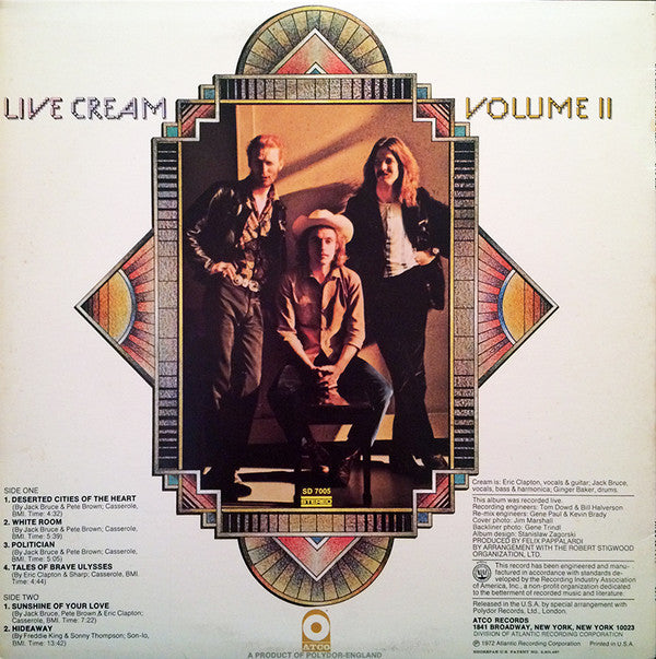 Cream (2) - Live Cream Volume II (LP, Album, PR)