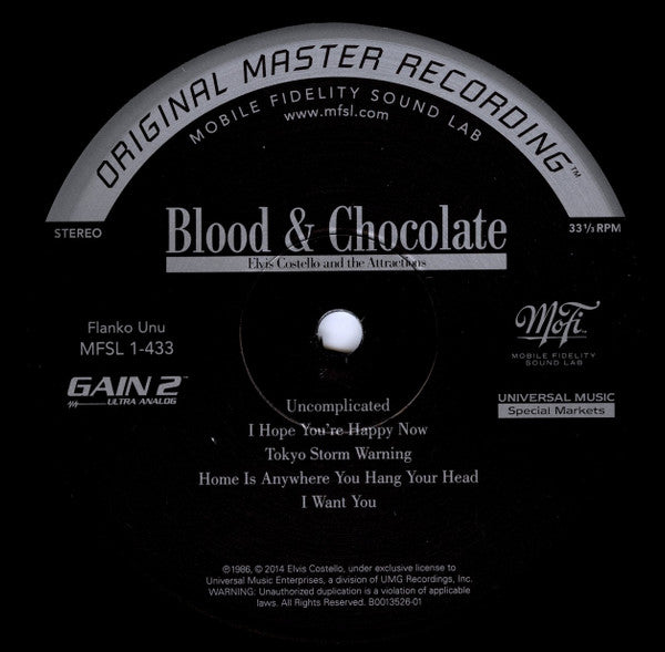 Elvis Costello & The Attractions - Blood & Chocolate(LP, Album, Ltd...