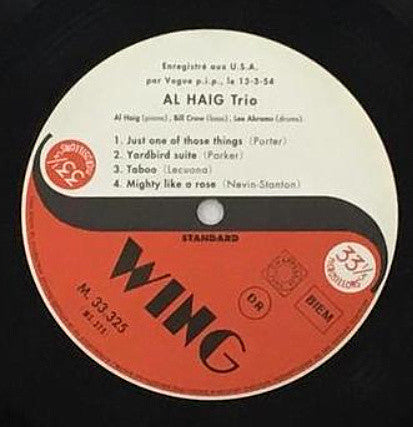 Al Haig Trio - Al Haig Trio (LP, Mono, RE)
