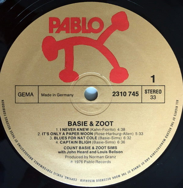 Count Basie & Zoot Sims - Basie & Zoot (LP)
