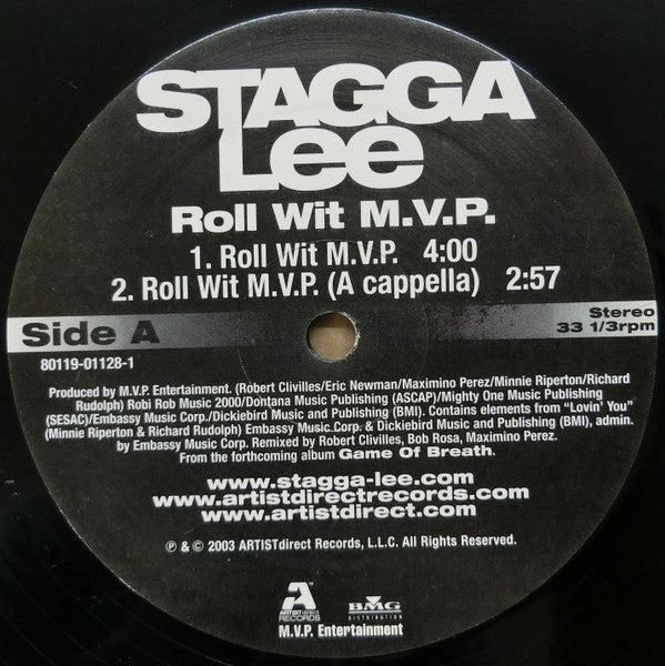 Stagga Lee - Roll Wit M.V.P / We Be Like La La La La (12"", Promo)