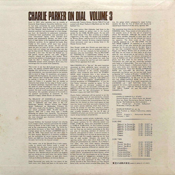 Charlie Parker - Charlie Parker On Dial Volume 3 (LP, Comp, Mono, RE)