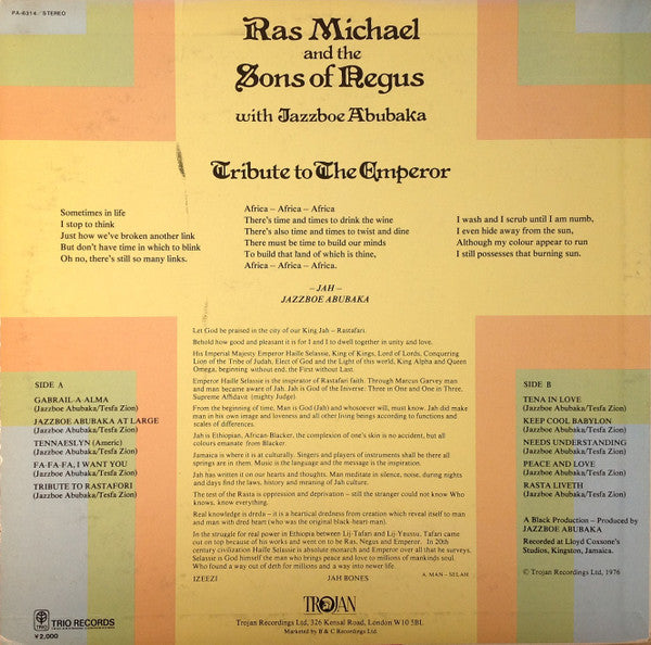 Ras Michael & The Sons Of Negus - Tribute To The Emperor Rastafori(...