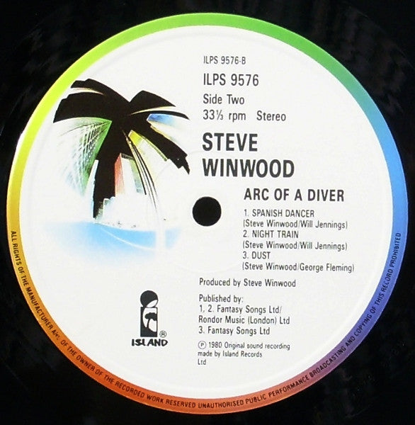 Steve Winwood - Arc Of A Diver (LP, Album, RE)