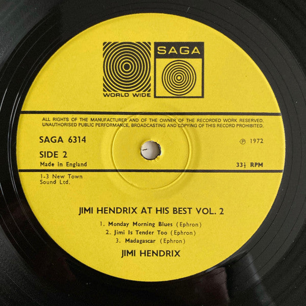 Jimi Hendrix - Jimi Hendrix At His Best (Volume 2) (LP)