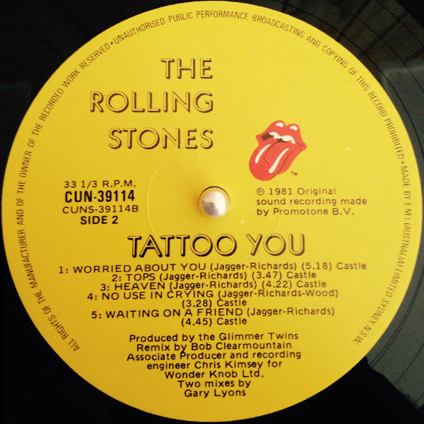 Rolling Stones* - Tattoo You (LP, Album)