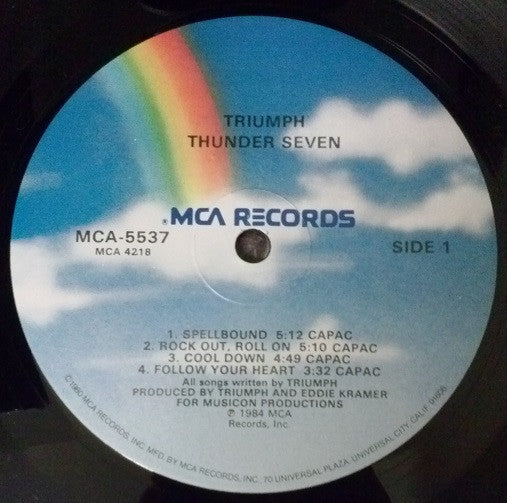 Triumph (2) - Thunder Seven (LP, Album, Eur)