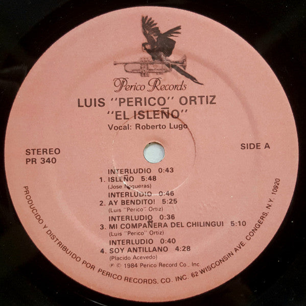 Luis ""Perico"" Ortiz - El Isleño(LP, Album, Pin)