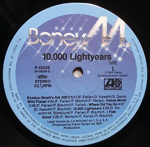 Boney M. - Ten Thousand Lightyears (LP, Album)