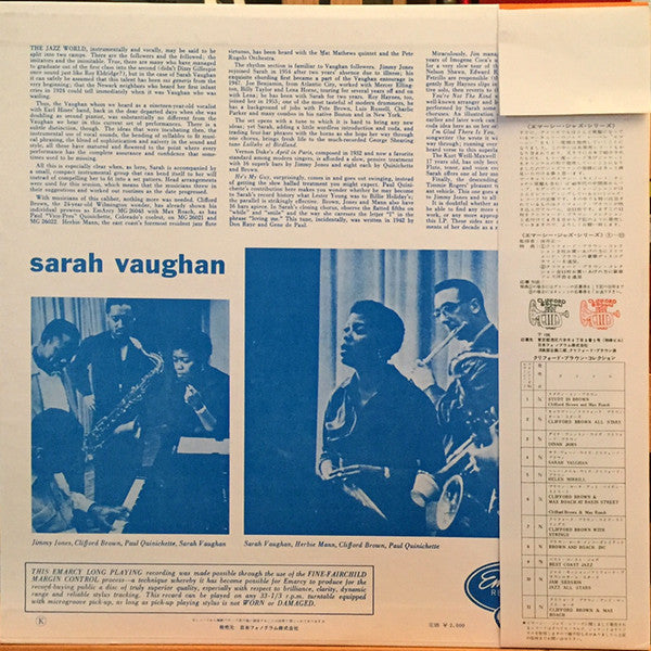 Sarah Vaughan - Sarah Vaughan (LP, Album, Mono, RE)
