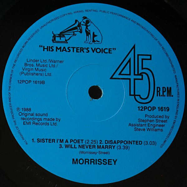 Morrissey - Everyday Is Like Sunday (12"", Single)