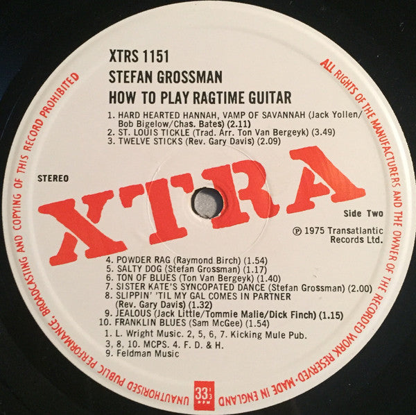Stefan Grossman - How To Play Ragtime Guitar(LP, Album)