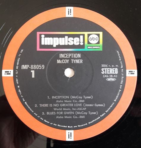 McCoy Tyner Trio - Inception (LP, Album, RE)