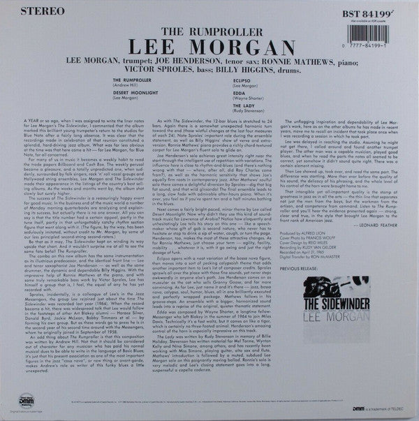 Lee Morgan - The Rumproller (LP, Album, RE, RM, DMM)