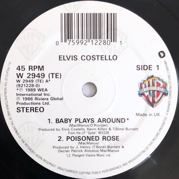 Elvis Costello - Baby Plays Around (10"", EP)