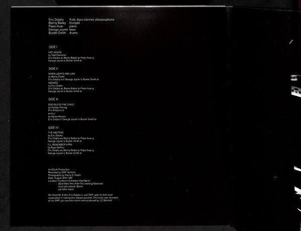 Eric Dolphy - Berlin Concerts (2xLP, Album, RE, Gat)