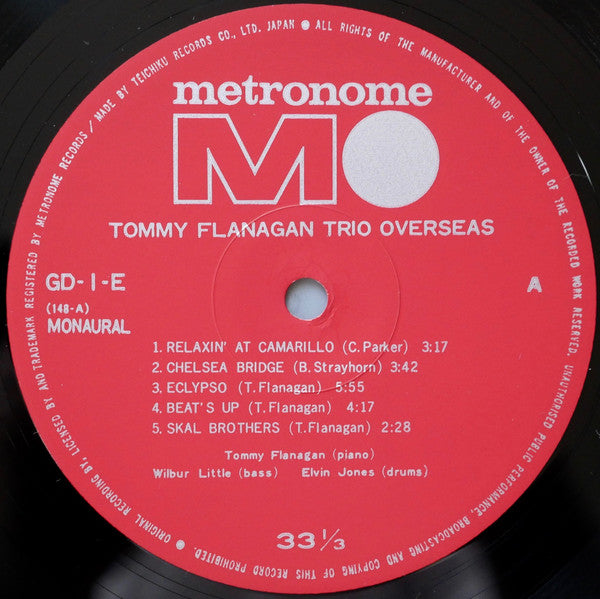 Tommy Flanagan Trio - Overseas (LP, Album, Mono, RE)