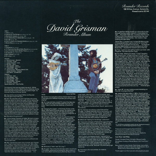 David Grisman - The David Grisman Rounder Album (LP, Album)