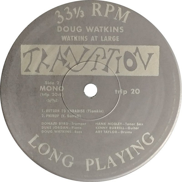 Doug Watkins - Watkins At Large (LP, Album, Mono, Ltd, RE)