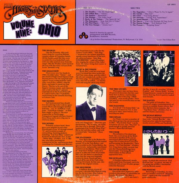Various - Highs In The Mid Sixties Volume 9: Ohio(LP, Comp, Unoffic...