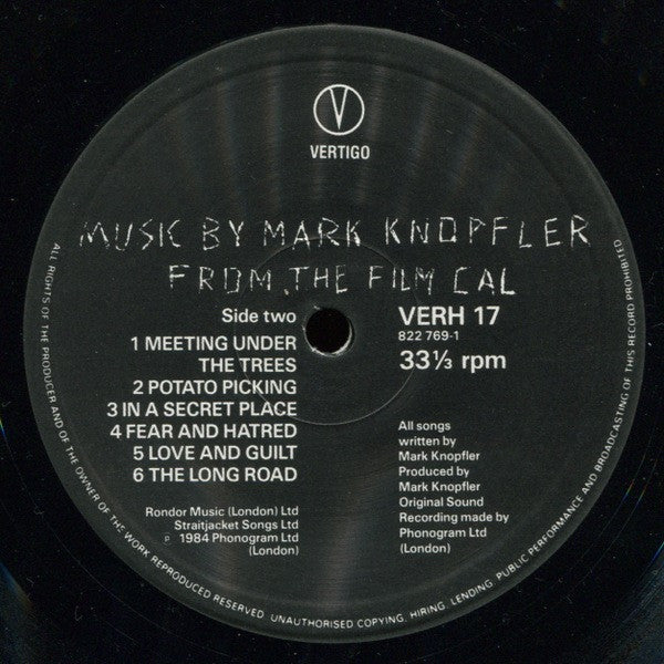 Mark Knopfler - Music By Mark Knopfler From The Film Cal (LP, Album)