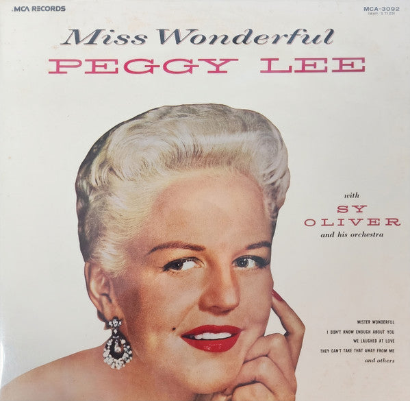 Peggy Lee - Miss Wonderful(LP, Album, Mono)