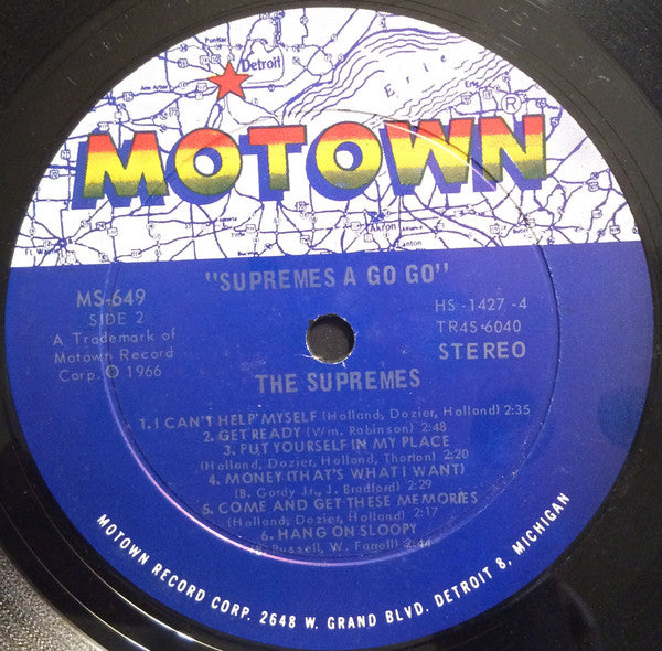 The Supremes - A' Go-Go (LP, Album, Ind)