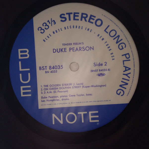 Duke Pearson - Tender Feelin's (LP, Album, Ltd, RE)