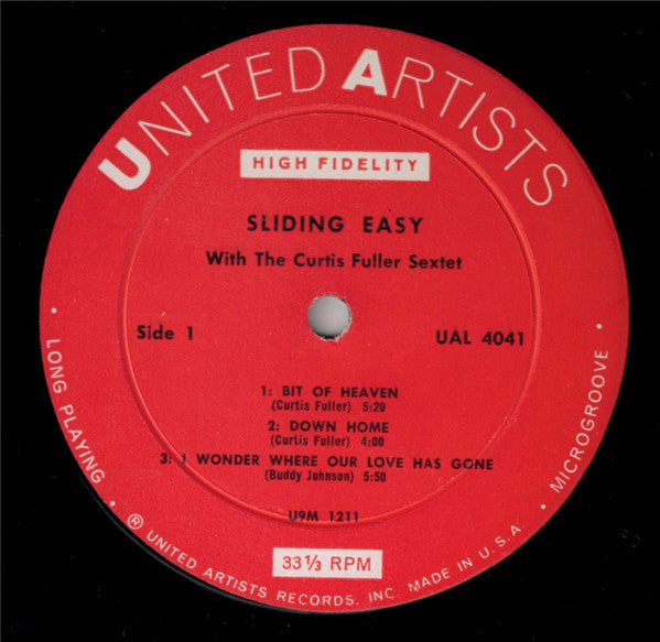 The Curtis Fuller Sextet - Sliding Easy (LP, Album, Mono)