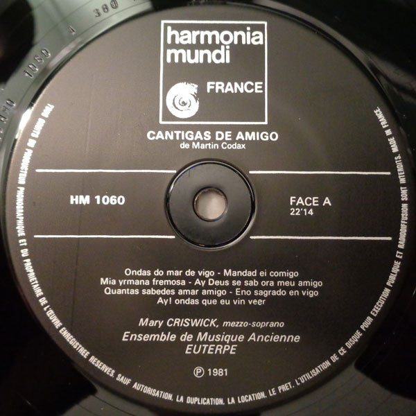 Martin Codax - Cantigas De Amigo(LP, Album)