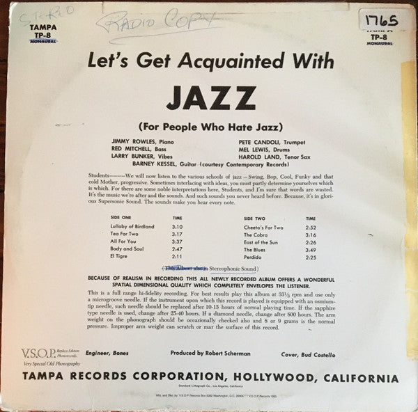 The Jimmy Rowles Sextet - Let's Get Acquainted With Jazz ...For Peo...