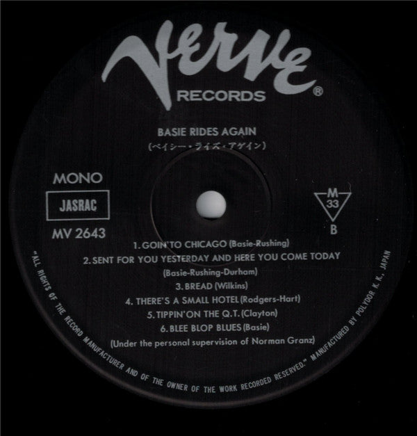 Count Basie - Basie Rides Again (LP, Album, Mono, RE)