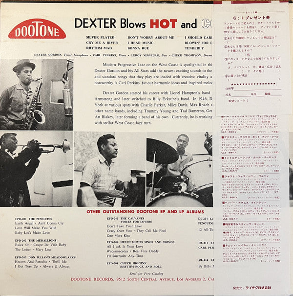 Dexter Gordon - Dexter Blows Hot And Cool (LP, Mono, RE)
