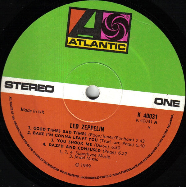 Led Zeppelin - Led Zeppelin (LP, Album, RP, Cro)