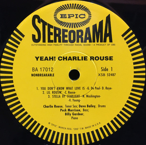 Charlie Rouse - Yeah! (LP, Album, RE, 180)