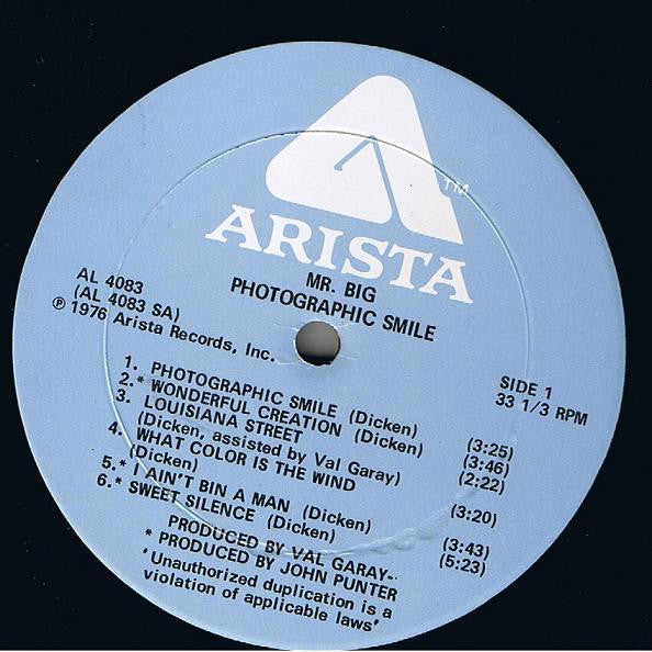 Mr. Big* - Photographic Smile (LP, Album)