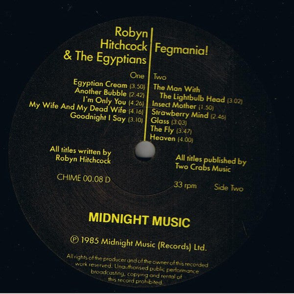 Robyn Hitchcock & The Egyptians - Fegmania! (LP, Album)