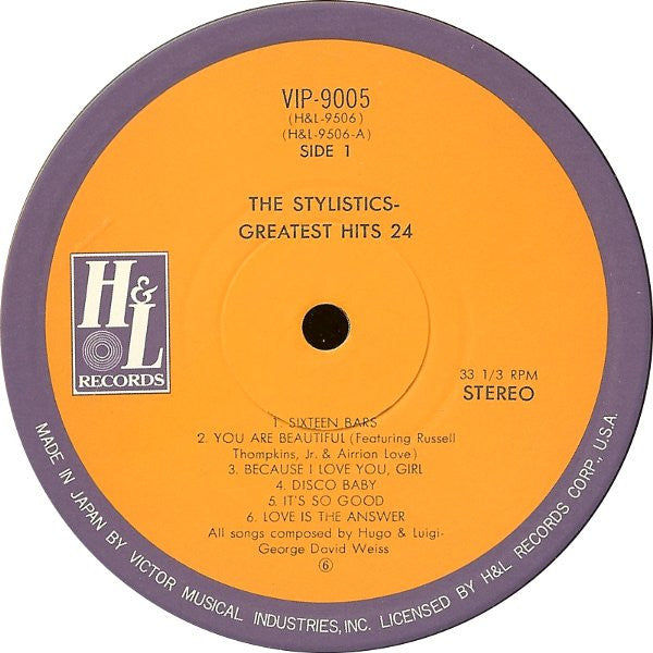 The Stylistics - Greatest Hits 24 = グレイテスト・ヒッツ24(2xLP, Comp, Gat)