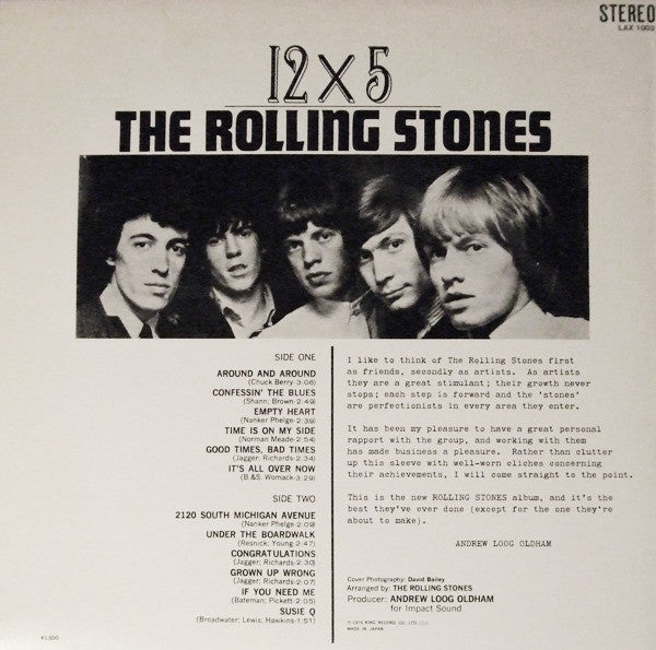 The Rolling Stones - 12 X 5 (LP, Album, RE)