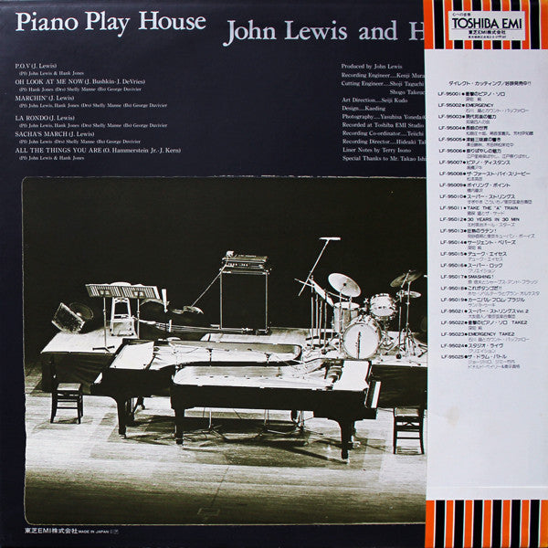 John Lewis (2) And Hank Jones - Piano Play House (LP, Album)