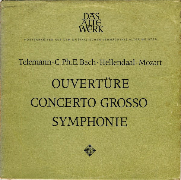 Georg Philipp Telemann - Overtüre • Concerto Grosso • Symphonie(LP)