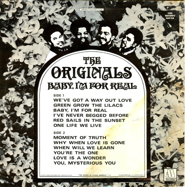 The Originals - Baby, I'm For Real (LP, Album, RE)